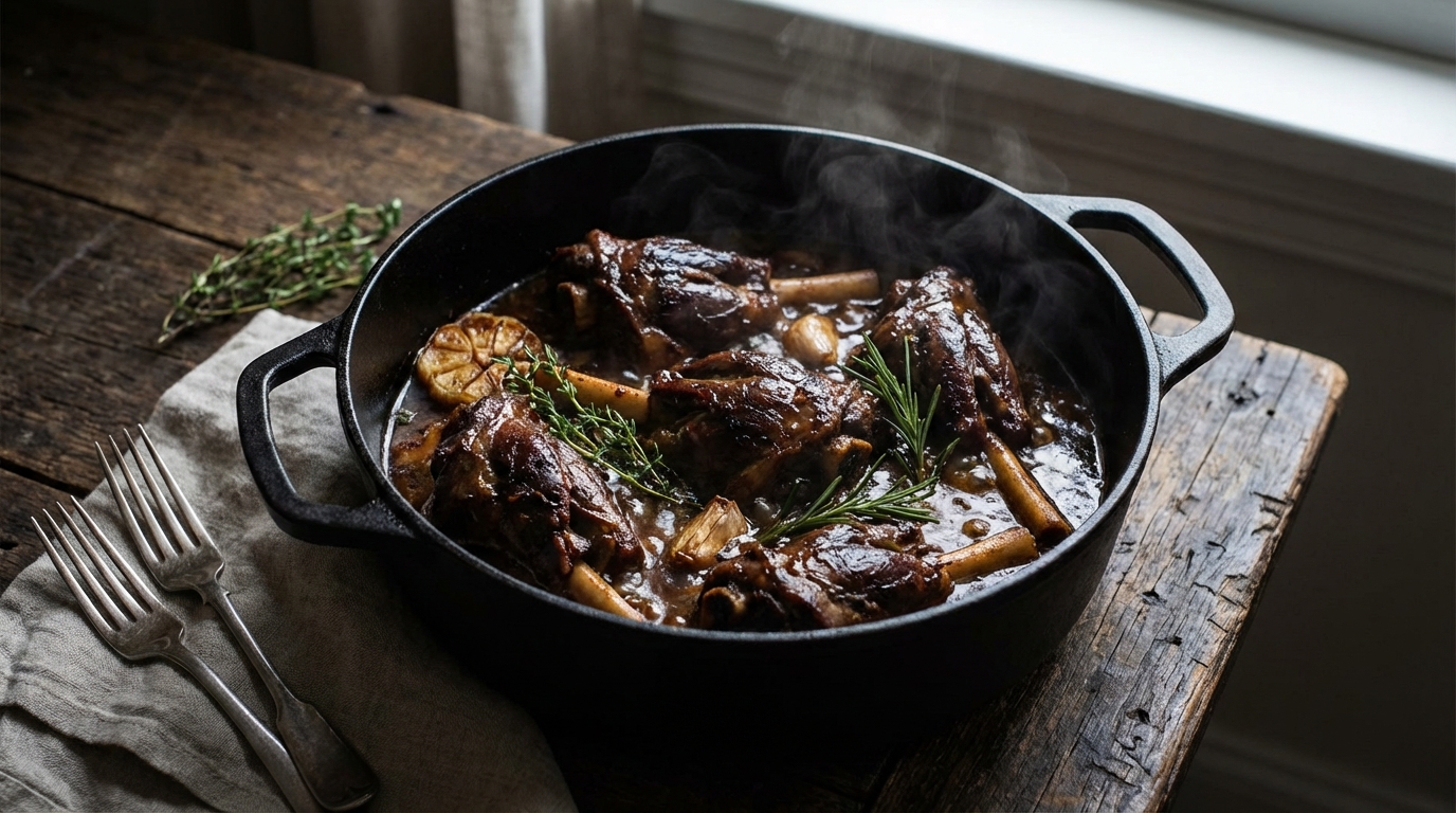 découvrez notre recette de souris d'agneau confite au four, une viande tendre et fondante à souhait, parfaite pour un repas savoureux et réconfortant.