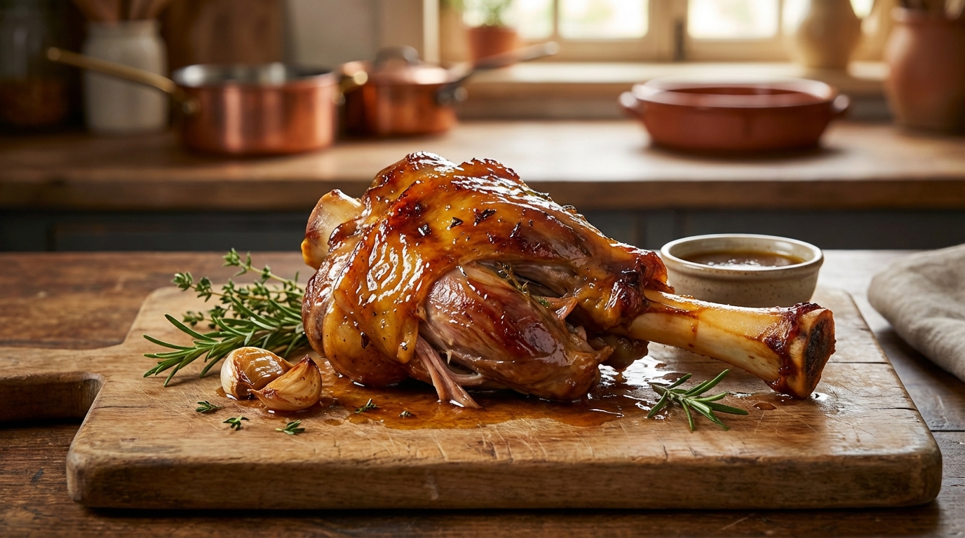 découvrez notre recette de souris d'agneau confite, une cuisson longue à basse température pour une viande tendre et savoureuse, idéale pour un repas gourmand.