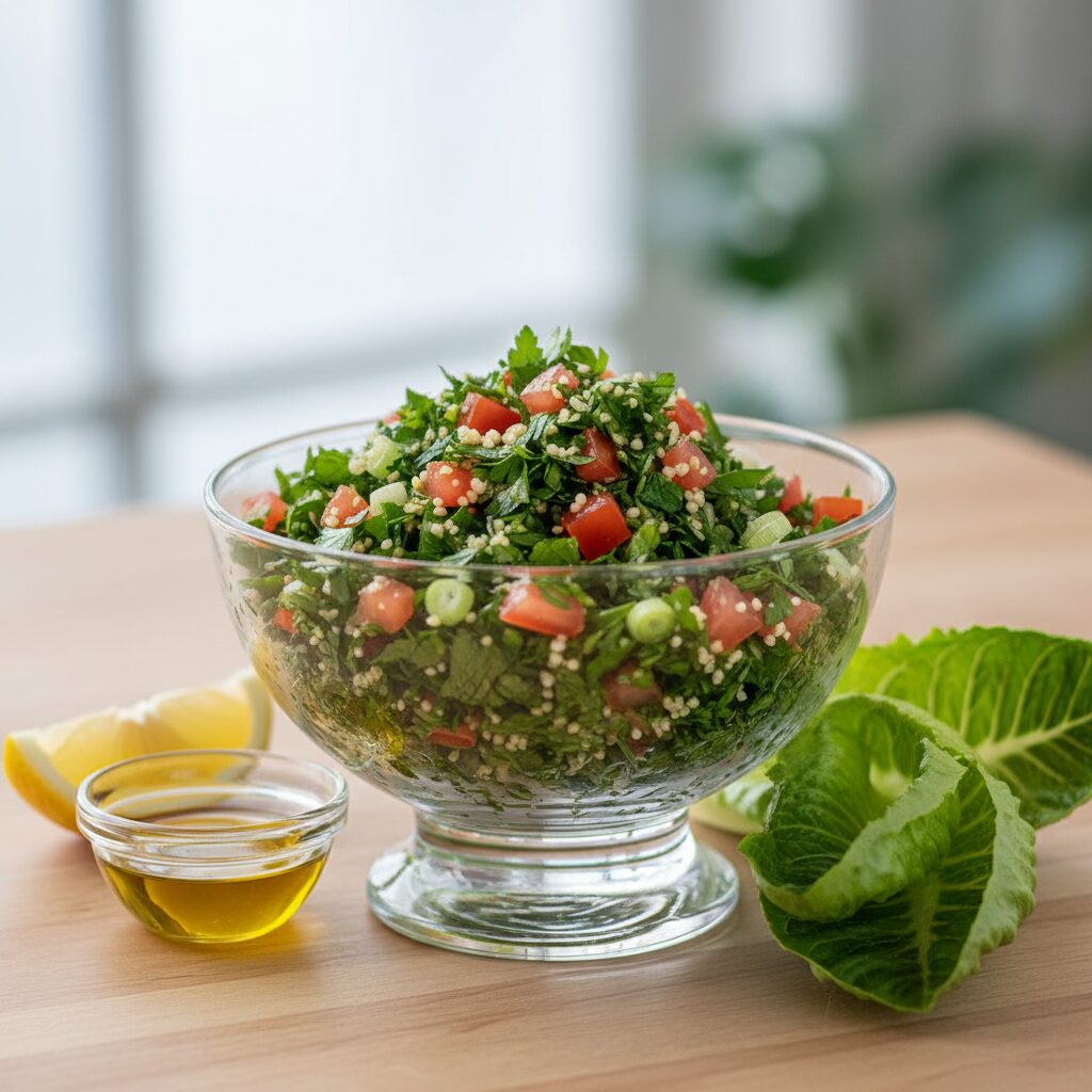 découvrez la recette traditionnelle du taboulé libanais au persil frais, une salade authentique et pleine de saveurs pour un repas sain et rafraîchissant.
