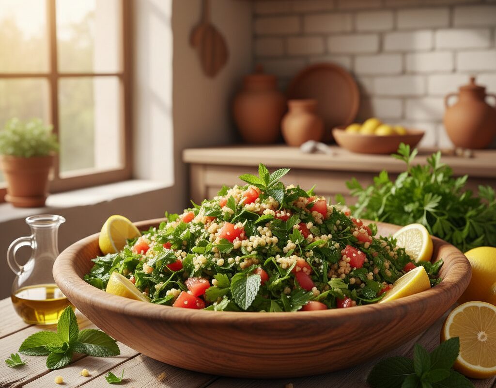 découvrez la recette authentique du taboulé libanais, un plat traditionnel rafraîchissant à base de persil, boulghour, tomates et citron. parfait pour vos repas estivaux!