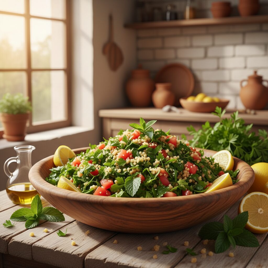 découvrez la recette authentique du taboulé libanais, un plat traditionnel rafraîchissant à base de persil, boulghour, tomates et citron. parfait pour vos repas estivaux!