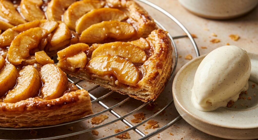 découvrez notre recette de tarte fine aux pommes caramélisées, facile à réaliser et digne d'un pâtissier pour un dessert exquis et gourmand.