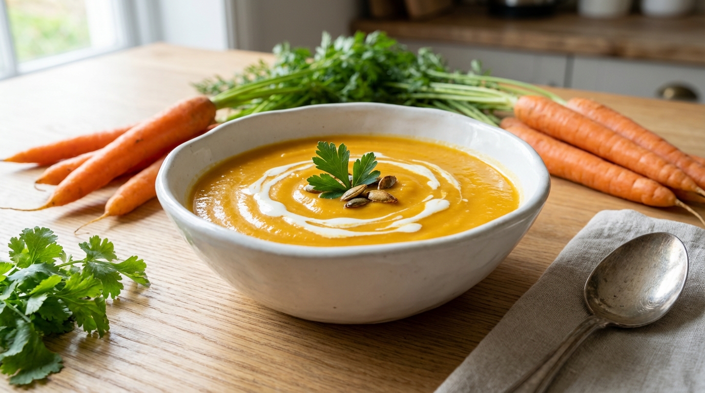 découvrez notre recette de velouté de carottes, facile, rapide et riche en vitamines pour un repas sain et savoureux.