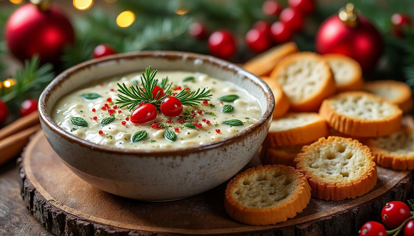 découvrez la trempette de noël rapide et savoureuse de sunday street co., parfaite pour vos fêtes. une recette facile à préparer qui ravira vos invités lors des célébrations.