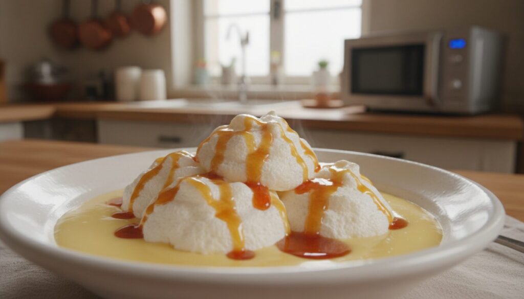 découvrez la recette délicieuse des œufs à la neige de laurent mariotte et son secret infaillible pour réussir facilement au micro-ondes. un dessert léger et gourmand à essayer sans attendre !