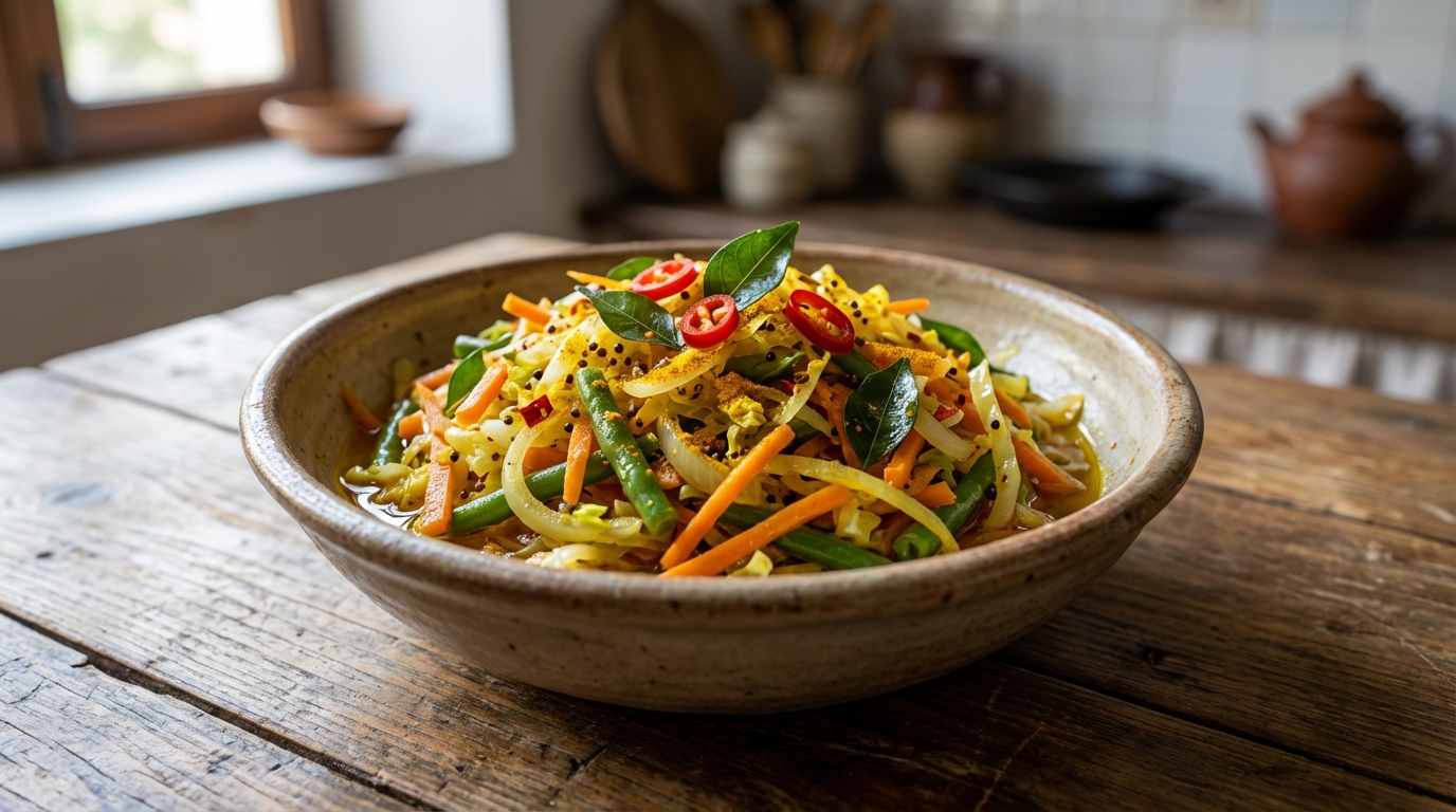 découvrez la recette des achards de légumes, un condiment réunionnais épicé qui apporte saveur et piquant à vos plats. facile à préparer, idéal pour accompagner viandes et poissons.