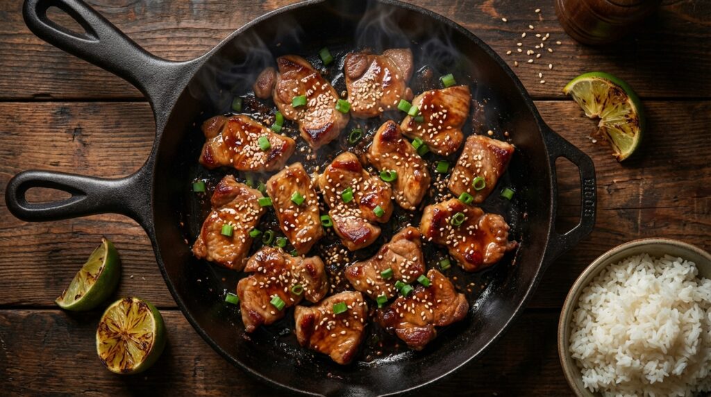 découvrez une recette savoureuse d'araignées de porc à la thaï, marinées avec une délicieuse sauce asiatique pour des saveurs authentiques et exotiques.