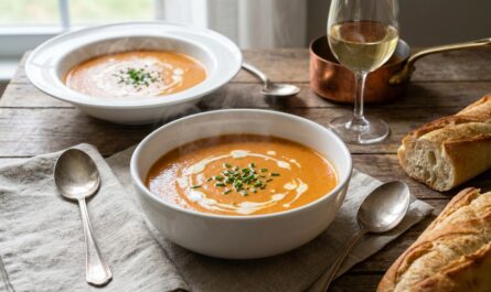 découvrez notre recette de bisque de homard, un potage raffiné et puissant parfait pour impressionner vos invités avec une saveur intense et délicate.