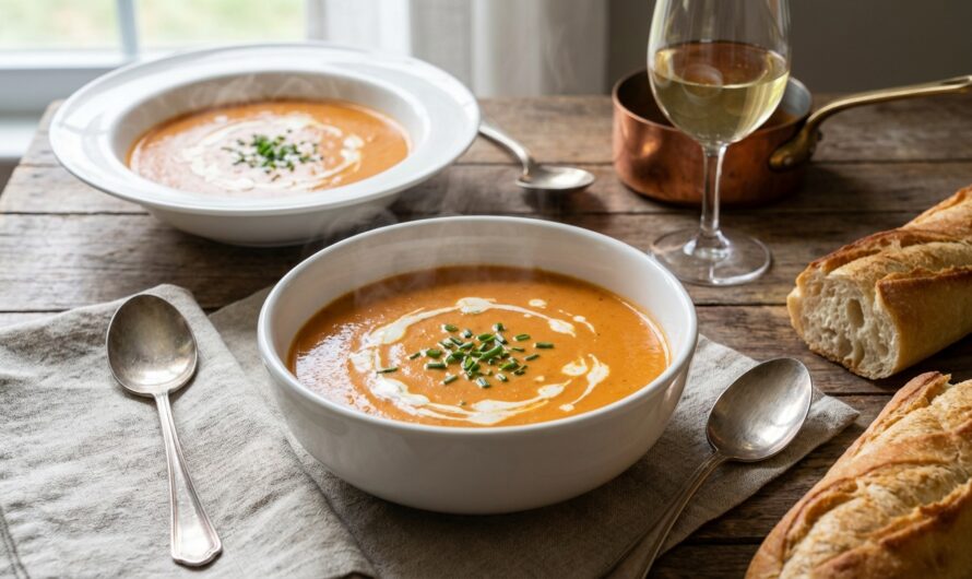 Recette Bisque de homard : potage raffiné et puissant