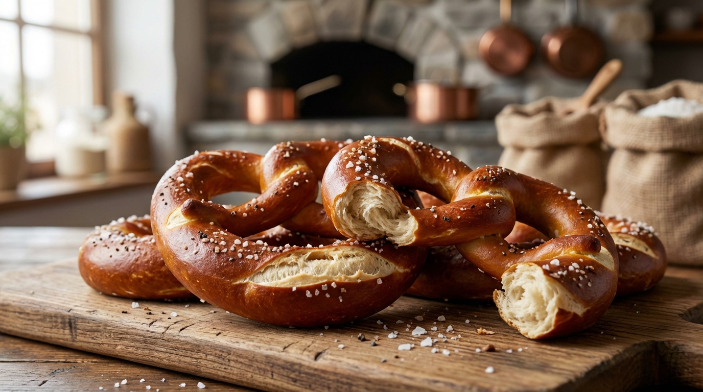 découvrez notre recette facile de bretzels maison, le pain salé alsacien poché, parfait pour un apéritif gourmand ou un encas savoureux.