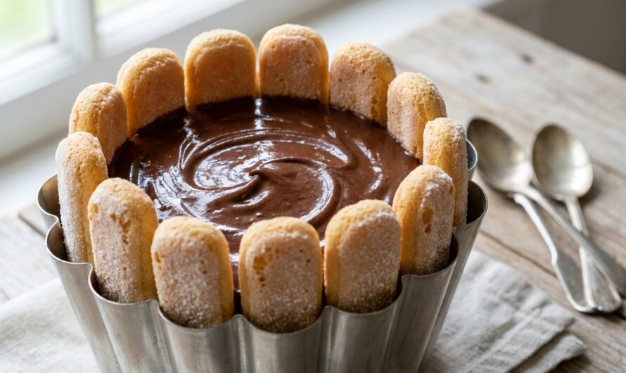 Recette Charlotte au chocolat : mousse intense et biscuits cuillère