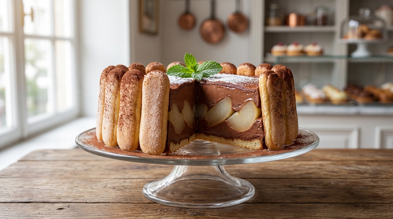 découvrez la recette facile et gourmande de la charlotte chocolat poires, le duo gagnant pour un dessert irrésistible et fruité.