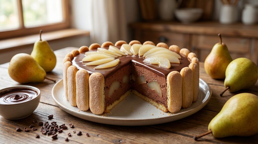 découvrez la recette de la charlotte chocolat poires, un dessert gourmand et raffiné alliant la douceur des poires à la richesse du chocolat pour un duo gourmand irrésistible.
