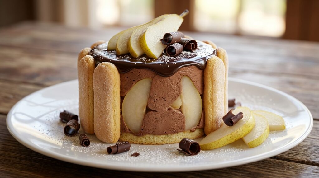 découvrez notre recette facile de charlotte poire et chocolat, une alliance parfaite entre fraîcheur et gourmandise pour un dessert léger et savoureux.