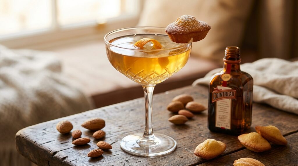 découvrez la recette du cocktail madeleine, un mélange raffiné aux saveurs d'amande et de cointreau, parfait pour vos apéritifs élégants.