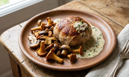 découvrez notre recette de crépinette de porc forestière, savoureuse et parfumée aux champignons frais et au vin blanc, idéale pour un repas gourmand et convivial.