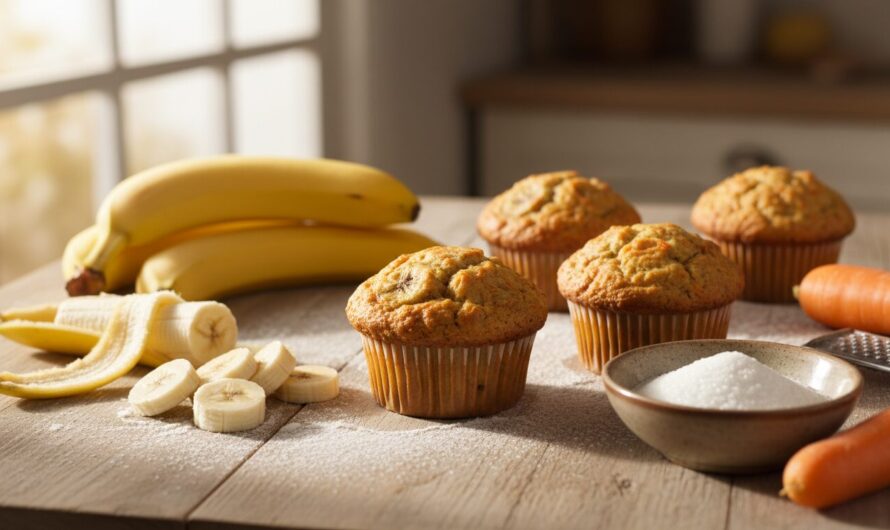 Recette Facile de Muffins Banane-Carotte : Un Délice Sain et Rapide