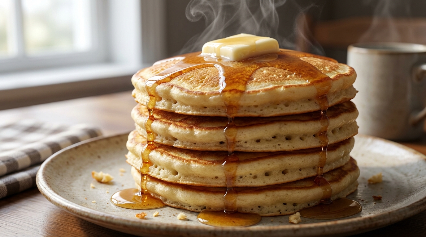 découvrez notre recette de fluffy pancakes, pour des pancakes épais et incroyablement moelleux qui raviront vos petits-déjeuners.