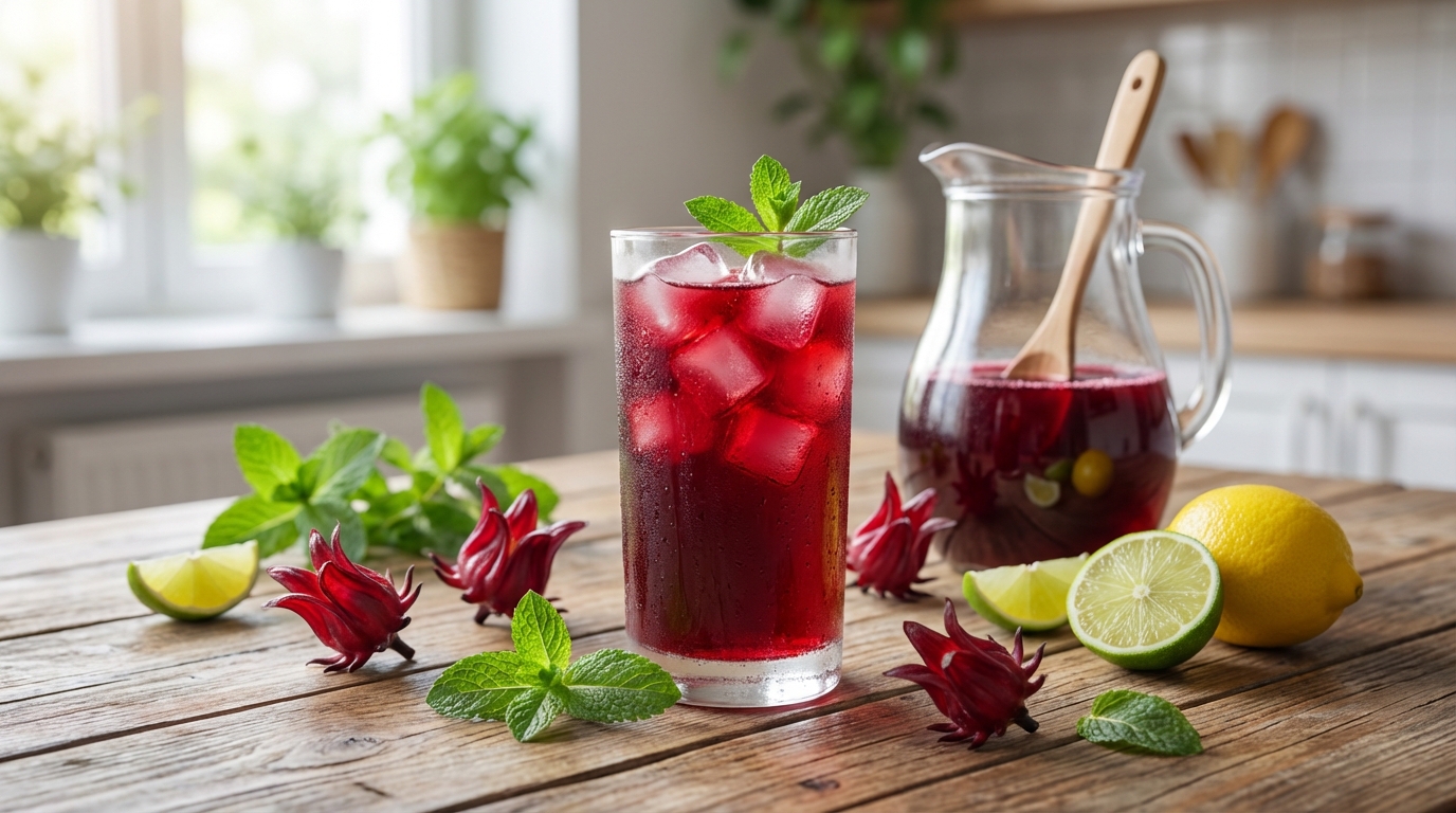 découvrez notre recette de jus de bissap, une boisson rafraîchissante et colorée à base de fleurs d'hibiscus, parfaite pour étancher votre soif et apporter une touche exotique à vos moments de détente.