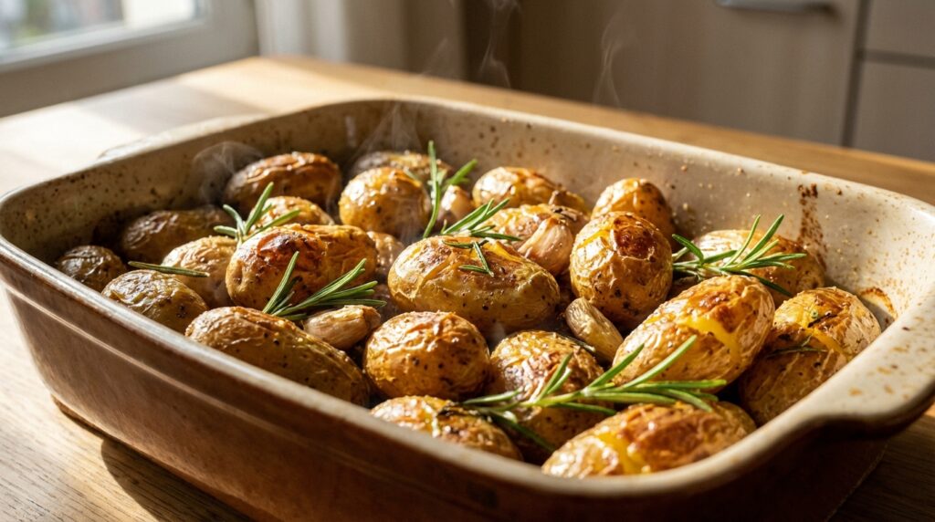 découvrez la recette facile et savoureuse des pommes de terre grenailles au four, parfumées à l'ail et au romarin, pour un accompagnement croustillant et aromatic.