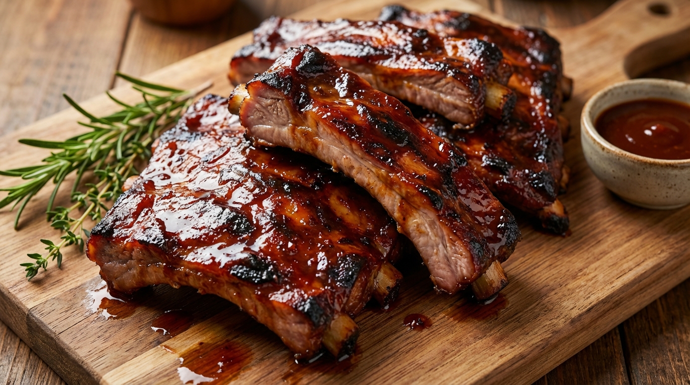 découvrez notre recette facile de ribs de porc au four, avec des travers caramélisés et fondants pour un goût exquis et une viande tendre à souhait.