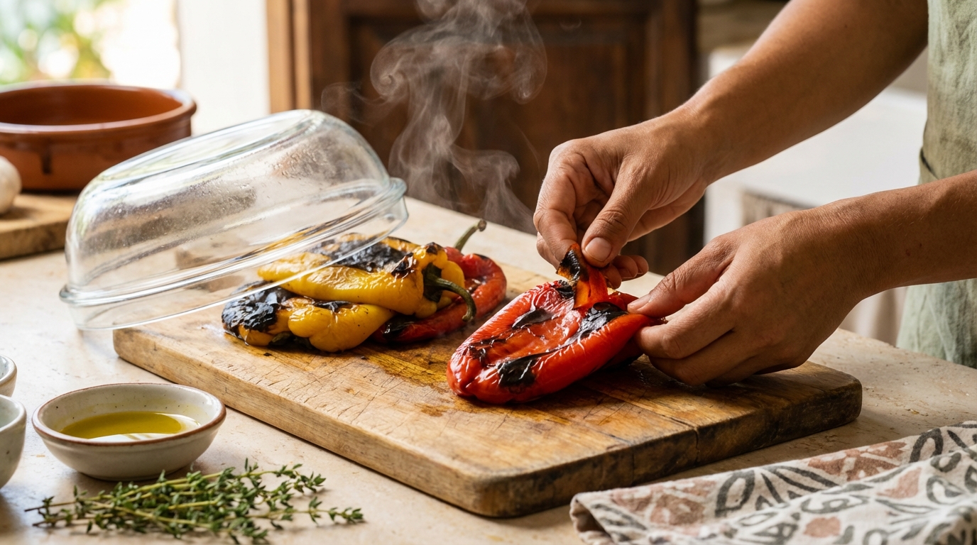 découvrez notre recette facile de salade de poivrons marinés, grillés au four sans peau, pour un plat savoureux et léger, parfait en entrée ou accompagnement.