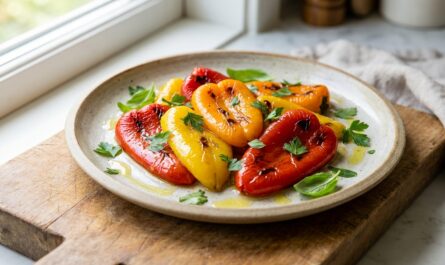 découvrez notre recette facile de salade de poivrons marinés, grillés au four et sans peau, pour un plat savoureux et léger parfait en toutes saisons.