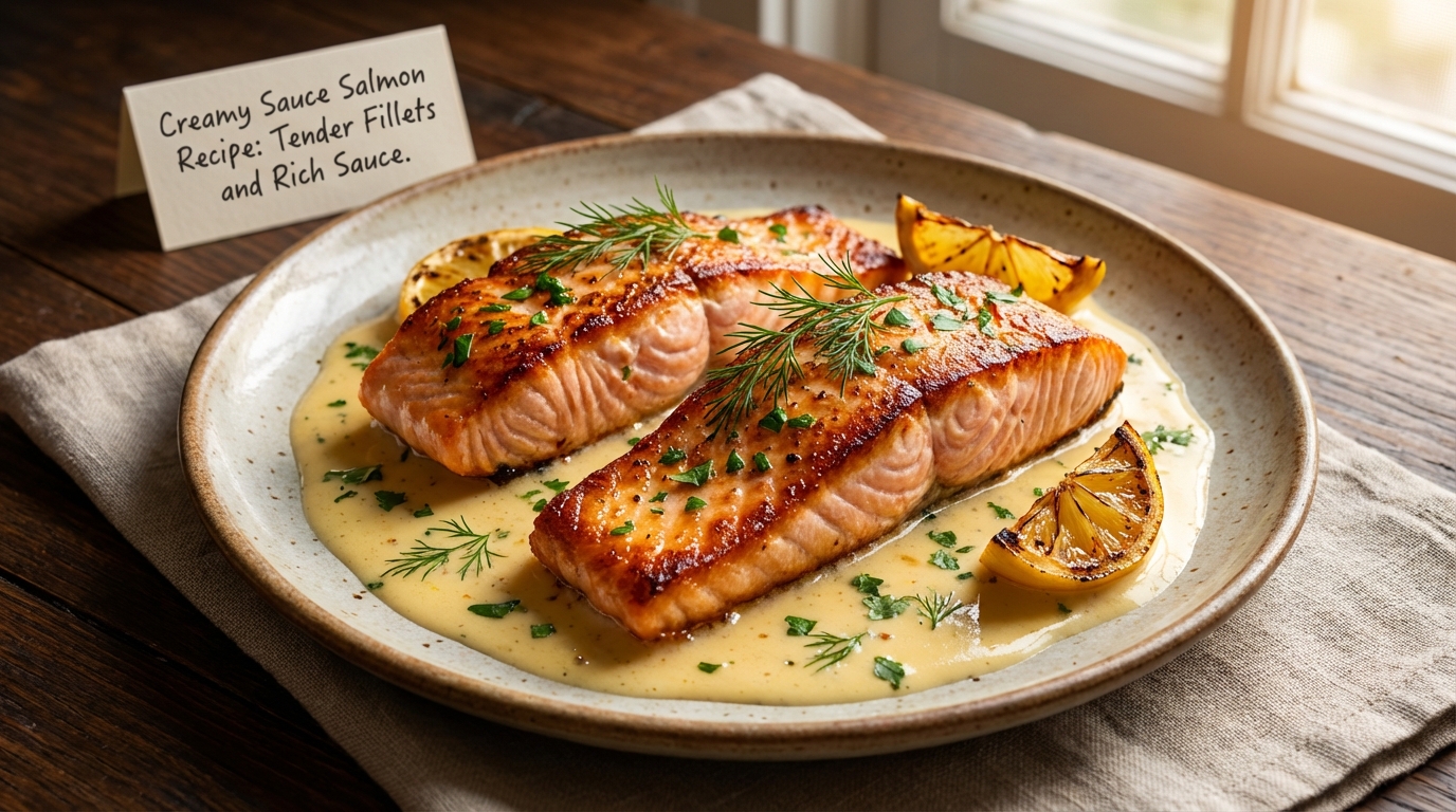 découvrez notre recette facile de saumon sauce crémeuse, avec des pavés tendres et une sauce riche, pour un plat savoureux et gourmand.