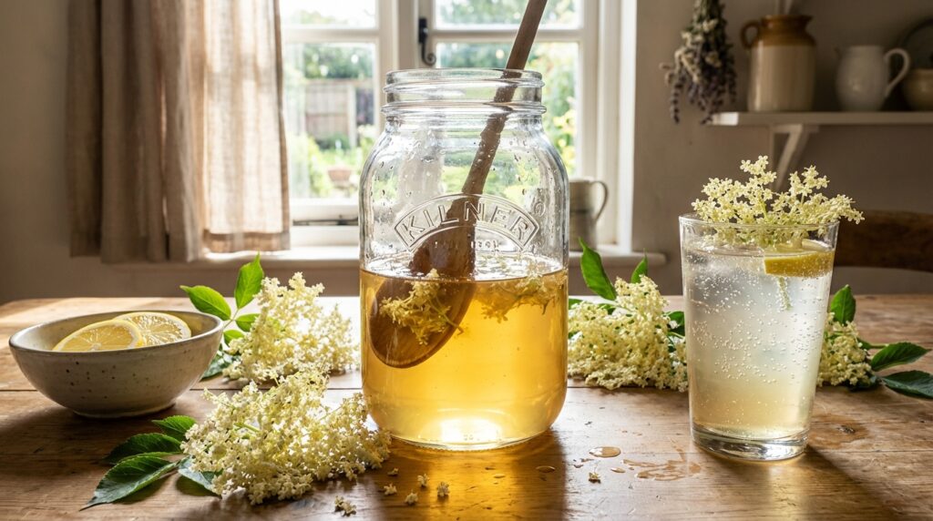 découvrez notre recette simple et naturelle de sirop de fleurs de sureau maison pour parfumer délicatement vos boissons estivales.