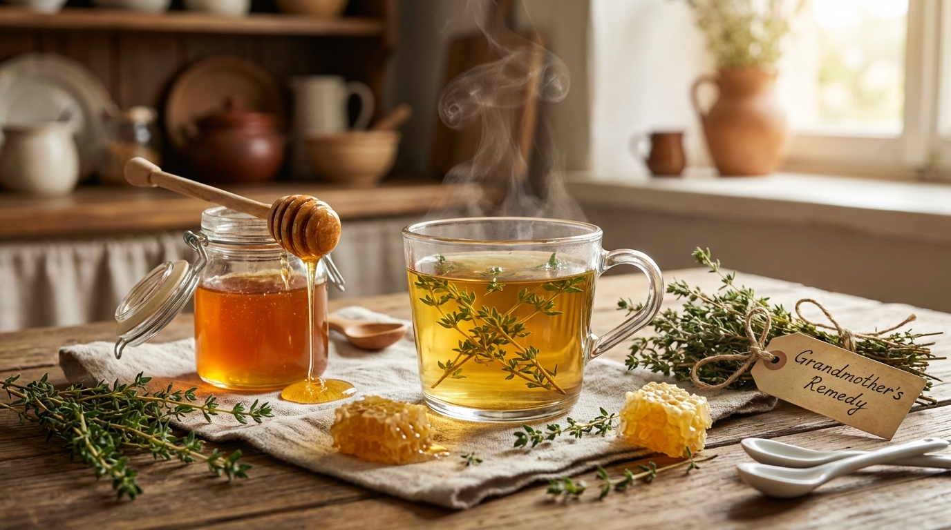 découvrez la recette traditionnelle de la tisane au thym et au miel, un remède de grand-mère naturel pour apaiser la gorge et renforcer les défenses immunitaires.
