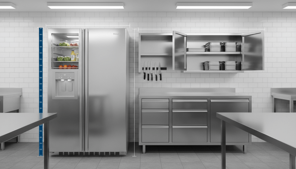 comparez les frigos américains et les armoires professionnelles : guide des dimensions et conseils pour aider les restaurateurs à choisir l'équipement idéal.