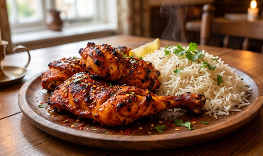 Recette Poulet Tandoori : marinade épicée et riz basmati