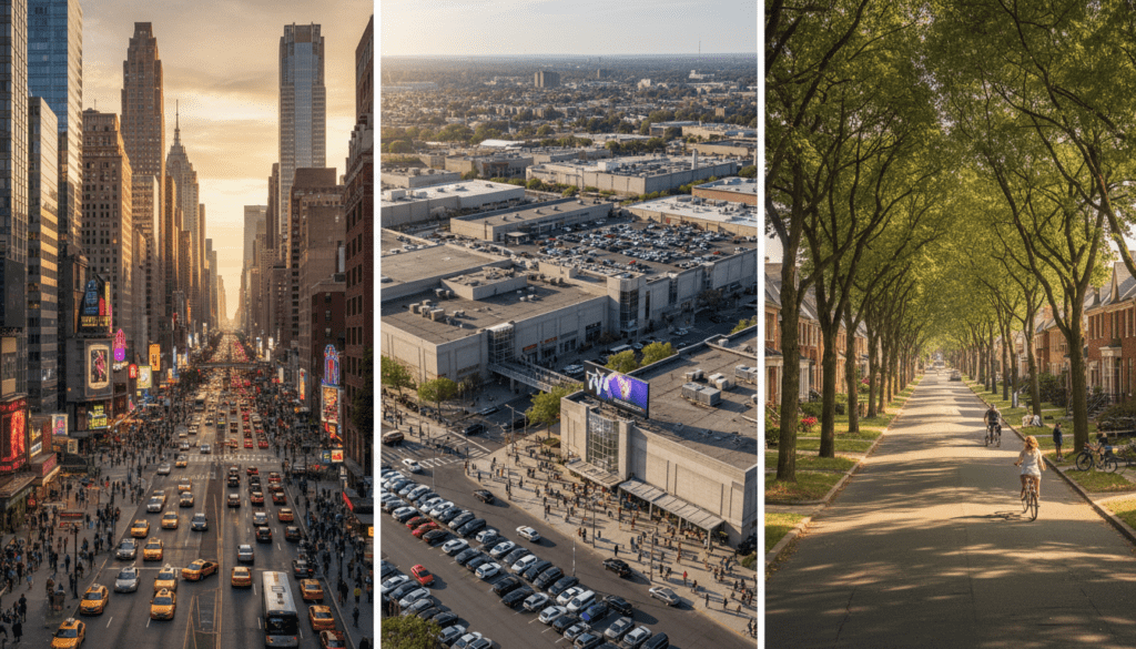 découvrez comment choisir le meilleur emplacement pour votre projet immobilier ou commercial en comparant les avantages du centre-ville, des zones commerciales et des quartiers résidentiels.