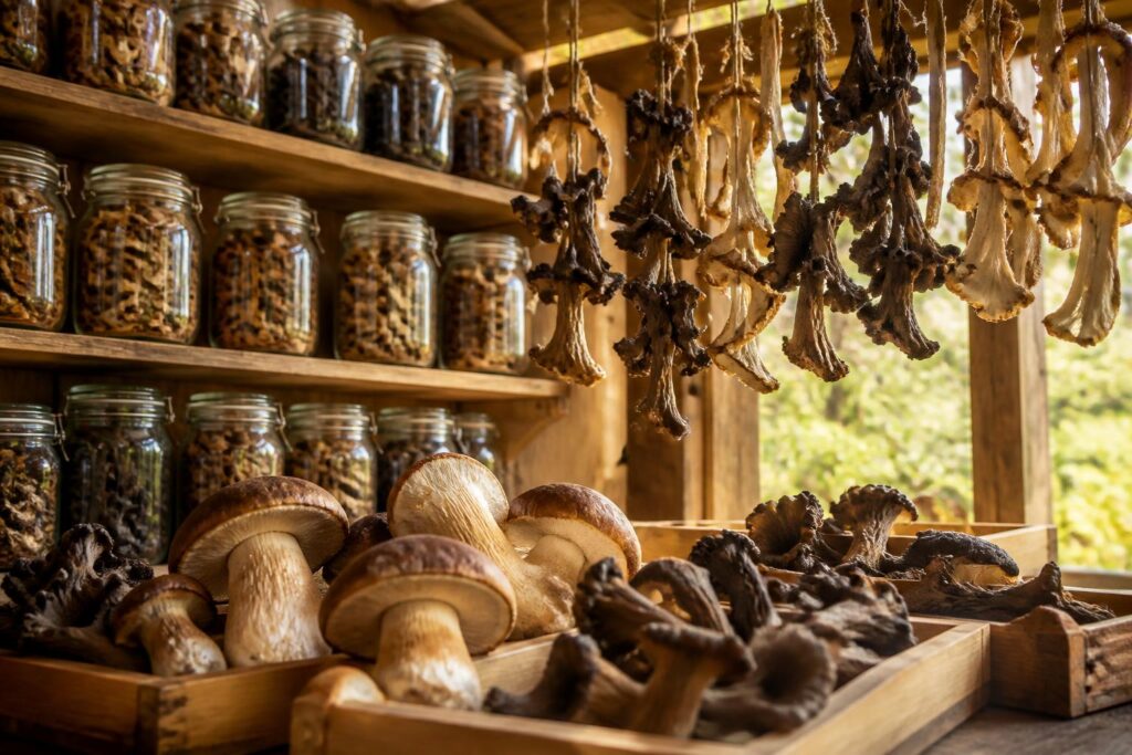 découvrez comment sécher et conserver longtemps les champignons tels que les cèpes et les trompettes pour profiter de leurs saveurs toute l'année.