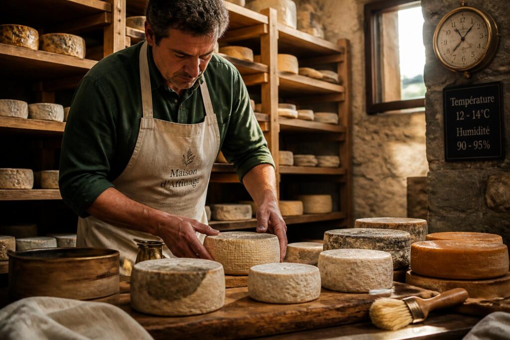 découvrez les techniques d'affinage du fromage, le choix de la cave idéale et le matériel nécessaire pour réussir chez vous.