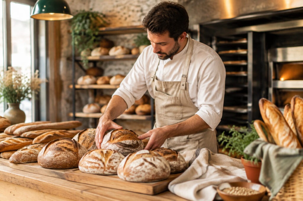 Signature d'un contrat travail boulanger dans un fournil artisanal, convention collective 0843