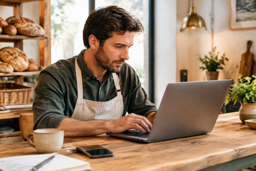 Écran d'ordinateur affichant la démarche Monidenum Kbis gratuit pour télécharger son extrait
